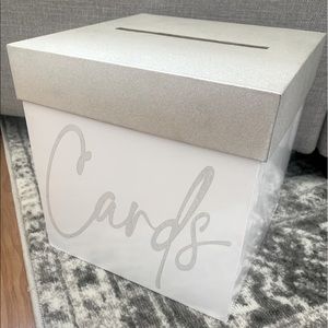 White & Silver Card Box